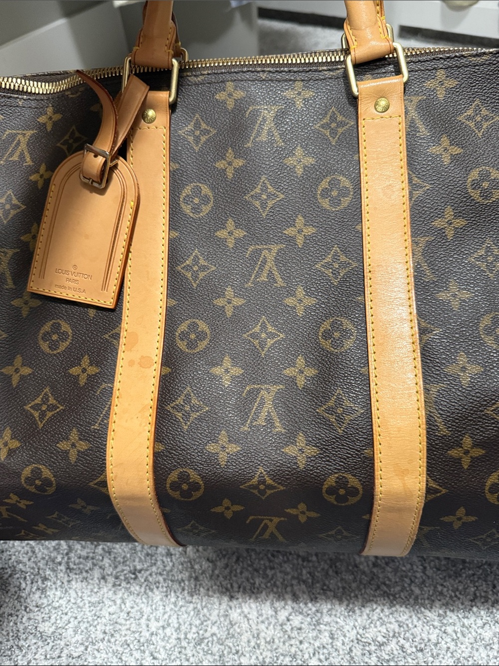 Louis Vuitton  Monogram Keepall Travel Duffel - Brown/Tan - Picture 8 of 15